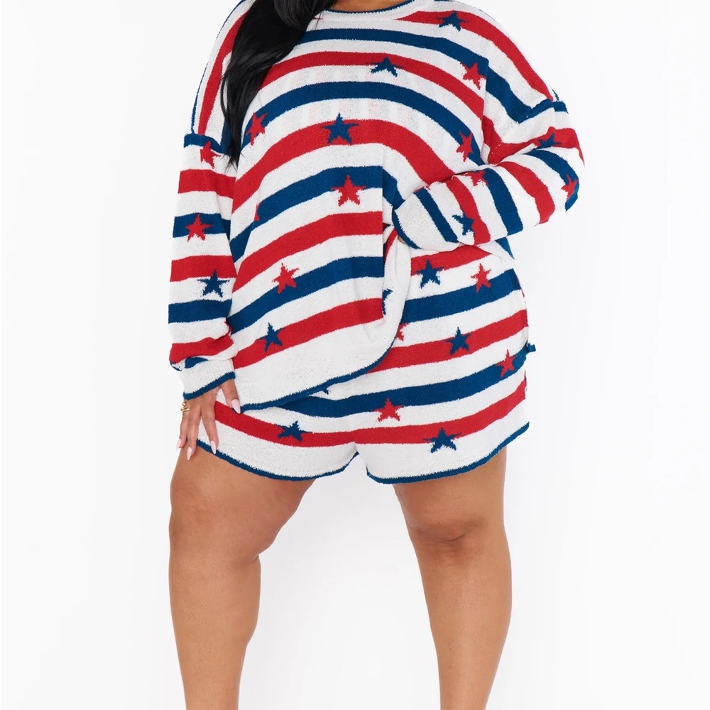 NWT Show Me Your MuMu Striped Star Lounge Shorts - Picture 4 of 4